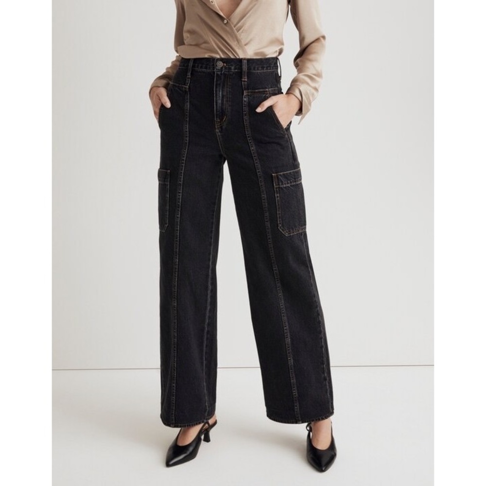 Madewell Baggy Straight Cargo Jeans Westberg Wash 25 Utility Y2K Retro Fall